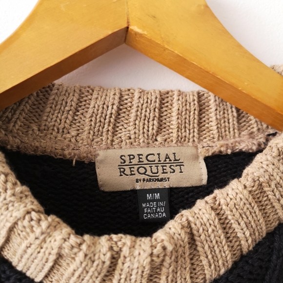 Color blocked cable knit sweater - Picture 4 of 4